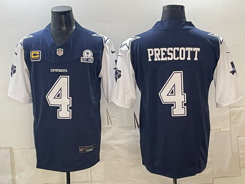 Men Dallas cowboys #4 Prescott blue Nike NFL Jerseys 102502->san francisco 49ers->NFL Jersey